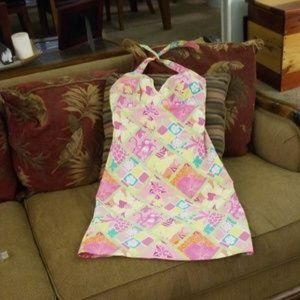 GUC - Lilly Pulitzer Patchwork Halter Style Sun Dress Sz 4